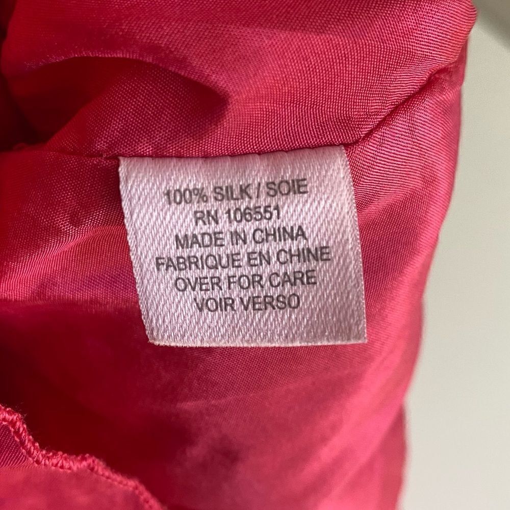 Calypso St Barth Silk Raspberry Pink Sleeveless Mini Dress Crinkle Ribbon Size S - Picture 13 of 13